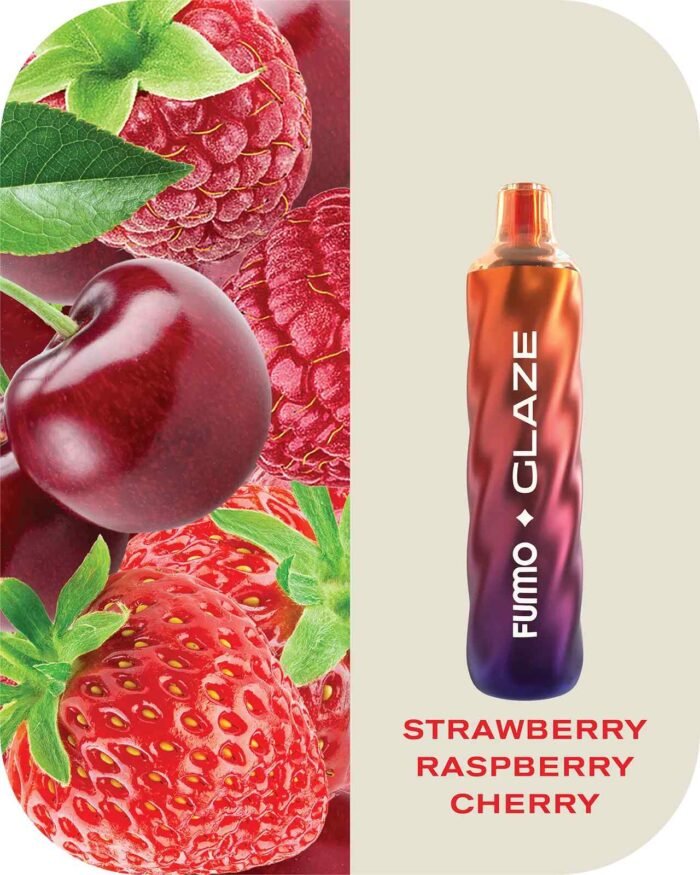 FUMMO Glaze 4500 Puffs 20MG Disposable Vape Price in Dubai Strawberry Raspberry Cherry