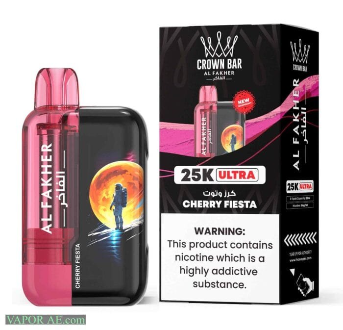 Al Fakher Ultra 25000 Puffs 50MG Disposable Vape Price in Duabi Cherry Fiesta