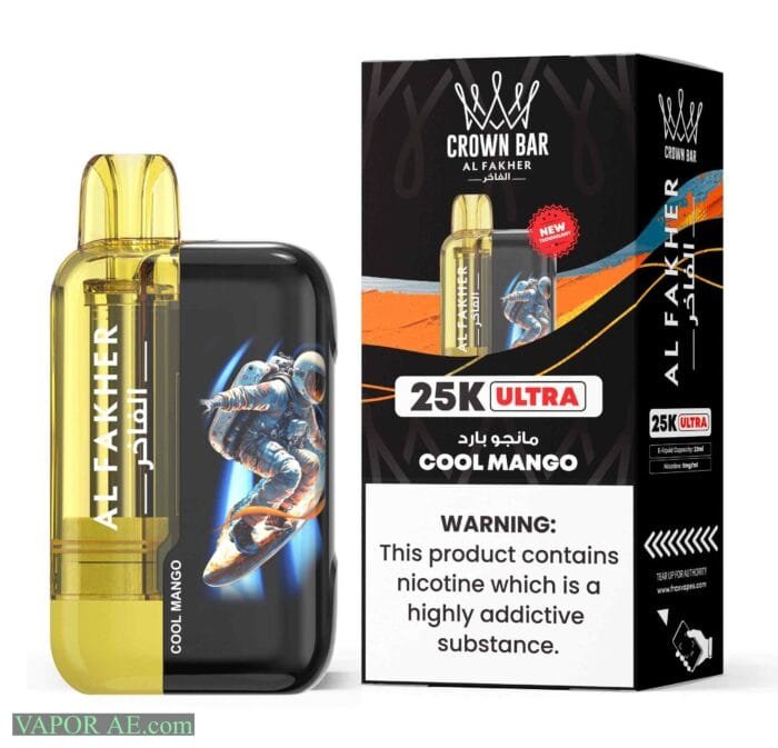 Al Fakher Ultra 25000 Puffs 50MG Disposable Vape Price in Duabi Cool Mango