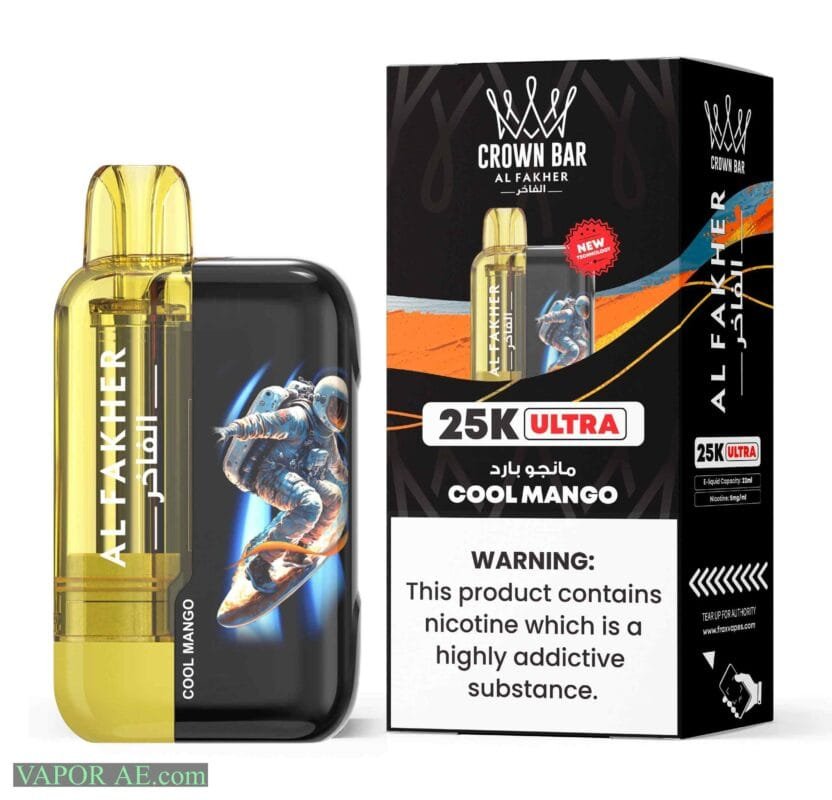 Al Fakher Ultra 25000 Puffs 50MG Disposable Vape Price in Duabi Cool Mango