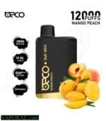 BECO Soft Max 12000 Puffs 20MG Disposable Vape Price in Dubai Mango Peach