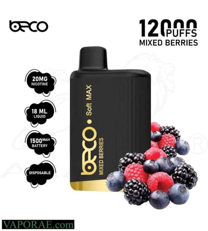 BECO Soft Max 12000 Puffs 20MG Disposable Vape Price in Dubai Mixed Berries