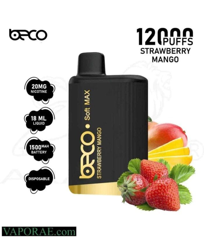 BECO Soft Max 12000 Puffs 20MG Disposable Vape Price in Dubai Strawberry Mango