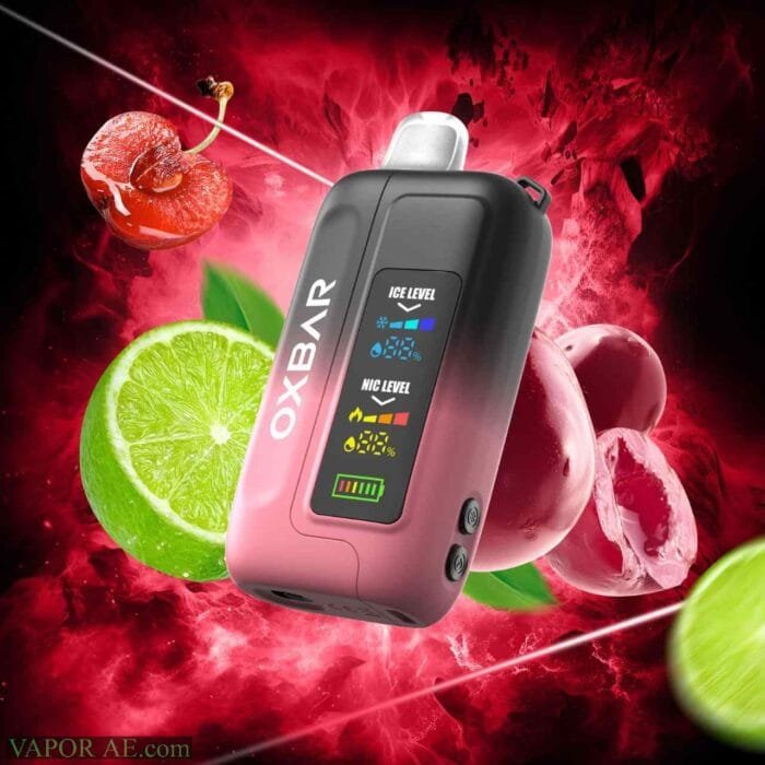 OXBAR Ice-Nic Control 35000 Puffs 50MG Disposable Vape Price in Dubai Cherry Lime