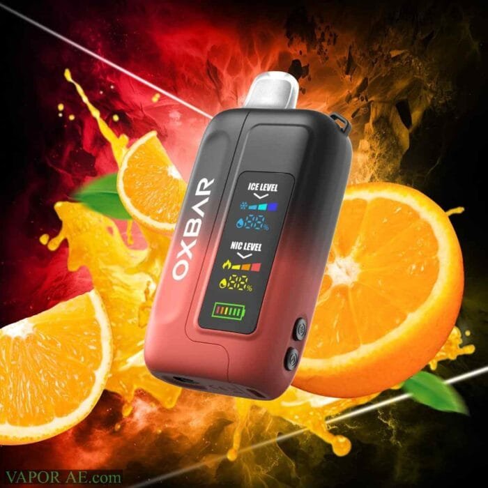 OXBAR Ice-Nic Control 35000 Puffs 50MG Disposable Vape Price in Dubai Orange