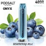 Pod Salt Onyx 4000 Puffs 20MG Disposable Vape Price in Dubai Blueberry Mist