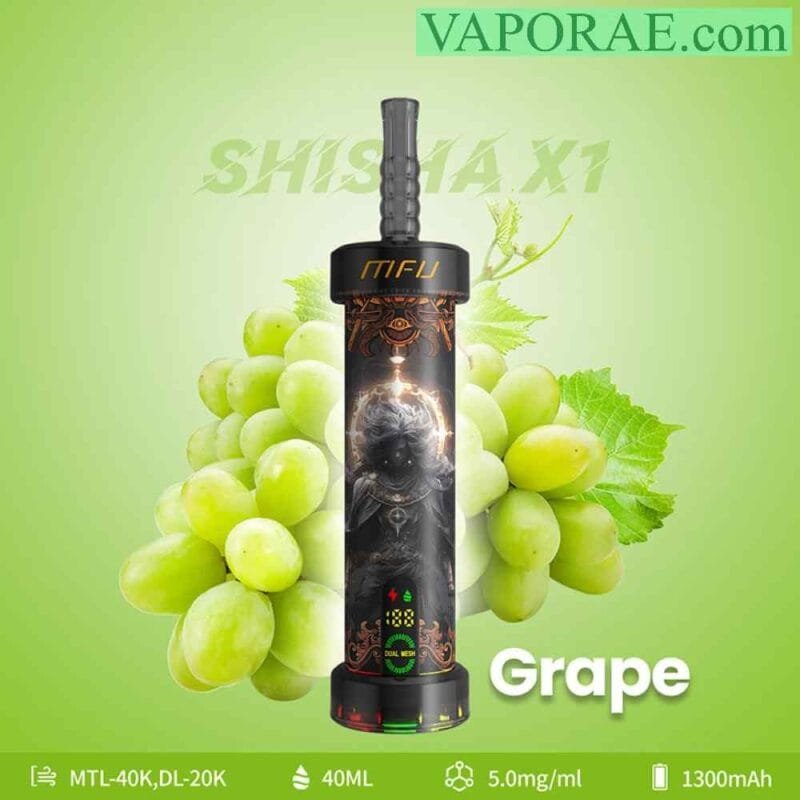 MFU Shisha X1 40000 Puffs 5mg Disposable Vape Price in Dubai Grape