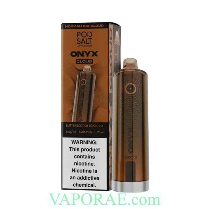 POD SALT Onyx Cloud 25000 Puffs 5mg Disposable Vape Price in Dubai Butterscotch Tobacco