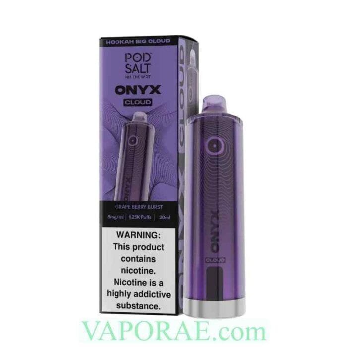 POD SALT Onyx Cloud 25000 Puffs 5mg Disposable Vape Price in Dubai Grape Berry Burst