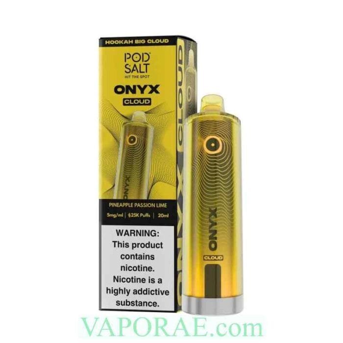 POD SALT Onyx Cloud 25000 Puffs 5mg Disposable Vape Price in Dubai Pineapple Passion Lime