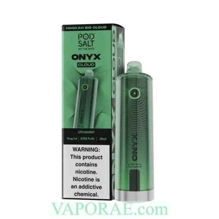 POD SALT Onyx Cloud 25000 Puffs 5mg Disposable Vape Price in Dubai Spearmint