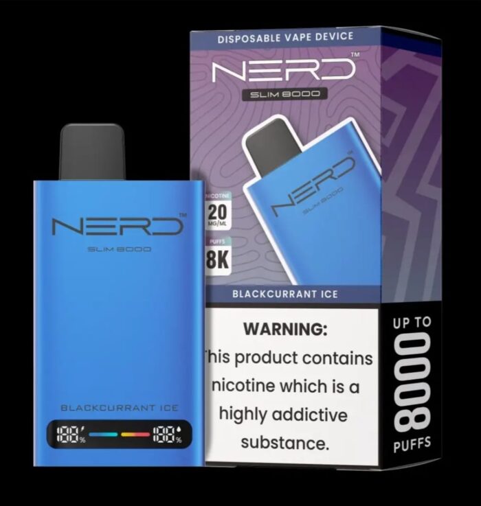 NERD Slim 8000 Puffs BLACKCURRANT ICE