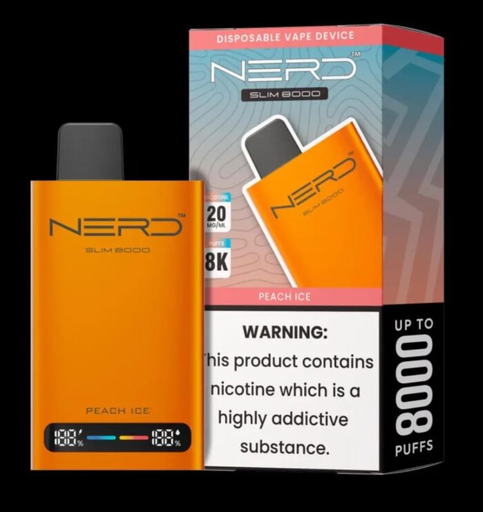 NERD Slim 8000 Puffs PEACH ICE