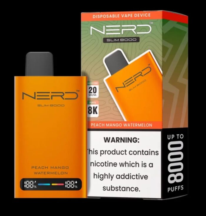 NERD Slim 8000 Puffs PEACH MANGO WATERMELON