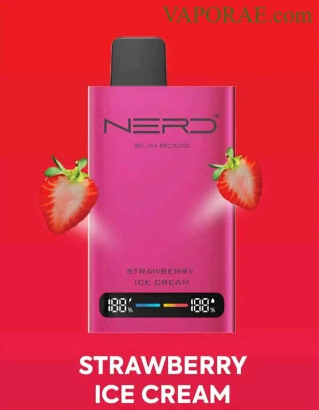 NERD Slim 80000 Puffs Disposable Vape Price in Dubai Strawberry Ice Cream