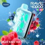 VOZOL Rave 40000 Puffs 50MG Disposable Vape Price in Dubai Blue Razz Ice