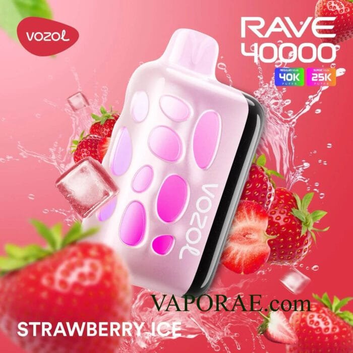 VOZOL Rave 40000 Puffs 50MG Disposable Vape Price in Dubai Strawberry Ice