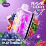 VOZOL Rave 40000 Puffs 50MG Disposable Vape Price in Dubai Watermelon Razz Rancher