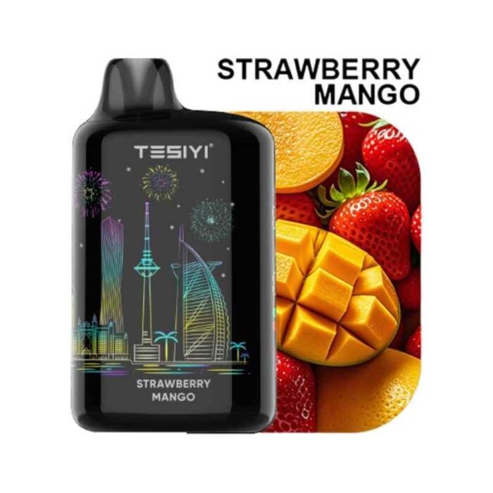 TESIYI 40000 Puffs 50mg Nicotine Dual Mode Disposable Strawberry Mango