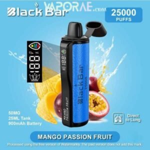 BLACK Bar 25000 Puffs 50MG Disposable Vape in Dubai-MANGO-PASSION-FRUIT