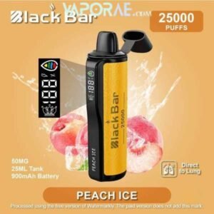 BLACK Bar 25000 Puffs 50MG Disposable Vape in Dubai-PEACH-ICE