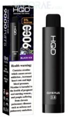 HQD Cuvie Plus 2.0 9000 Puffs Vape with LCD-black-ice
