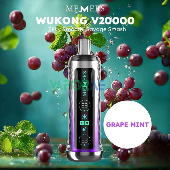 MEMERS Wukong V20000 Puffs Disposable Vape Price in Dubai Grape Mint
