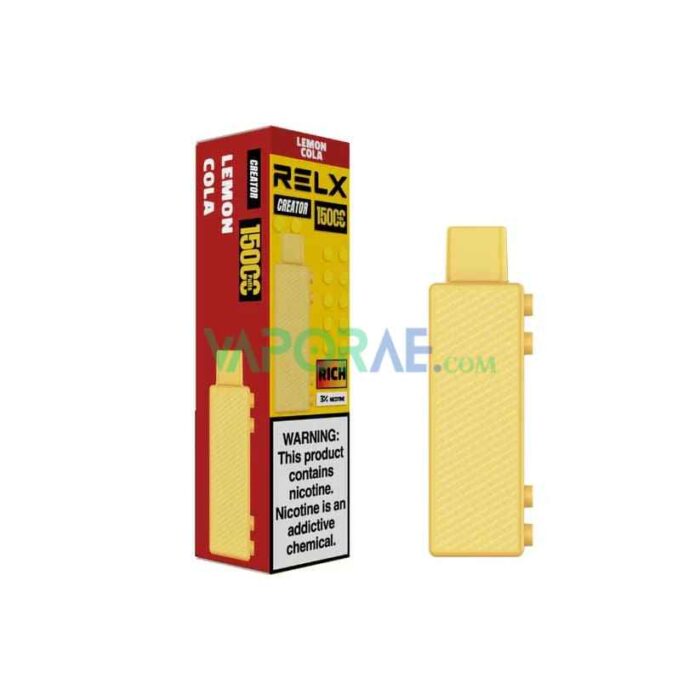 RELX Creator Kit 15000 Puffs Disposable Vape Price in Dubai Lemon Cola