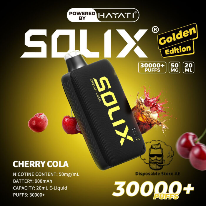 Hayati Solix 30000 Puffs 50MG Nicotine Disposable Vape Cherry Cola