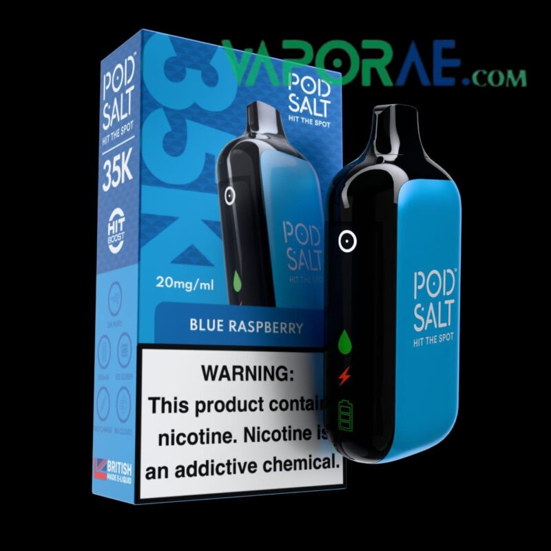 Pod Salt 35000 Puffs Disposable Vape Blue Raspberry 20mg Gen Vape Dubai