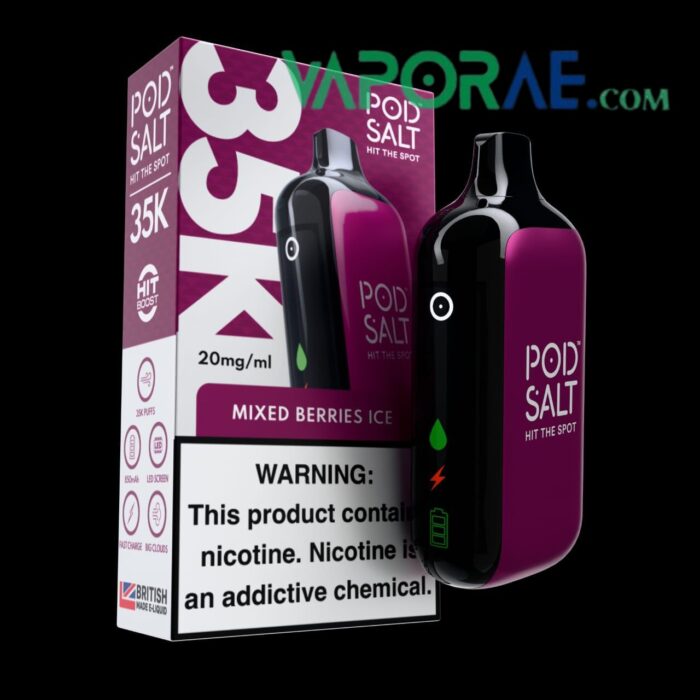 Pod Salt 35000 Puffs Disposable Vape Mixed Berries Ice 20mg Gen Vape Dubai