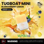 Tugboat Mini 2000 Puffs 2 Nicotine Disposable Vape in UAE Blueberry lemon