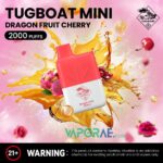 Tugboat Mini 2000 Puffs 2 Nicotine Disposable Vape in UAE Dragon Fruit Cherry