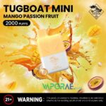 Tugboat Mini 2000 Puffs 2 Nicotine Disposable Vape in UAE Mango Passion Fruit