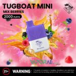 Tugboat Mini 2000 Puffs 2 Nicotine Disposable Vape in UAE Mix Berries