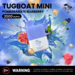 Tugboat Mini 2000 Puffs 2 Nicotine Disposable Vape in UAE Pomegranate Blueberry
