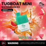 Tugboat Mini 2000 Puffs 2 Nicotine Disposable Vape in UAE Watermelon ice