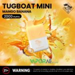 Tugboat Mini 2000 Puffs 2 Nicotine Disposable Vape in UAE mango Banana