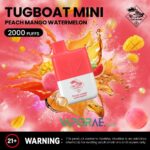 Tugboat Mini 2000 Puffs 2 Nicotine Disposable Vape in UAE peach Mango Watermelon
