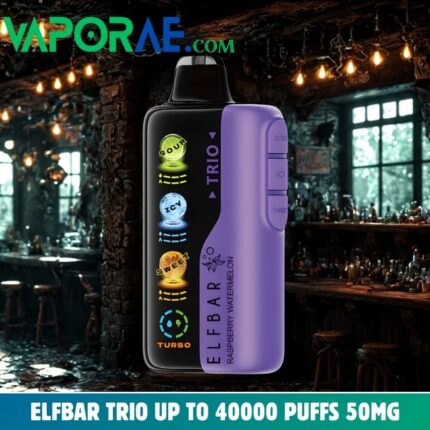 elfbar trio up to 40000 puffs 50mg nicotine 4 mesh coil disposable vape