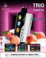 elfbar trio up to 40000 puffs 50mg peach ice