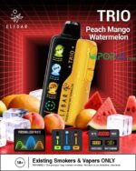 elfbar trio up to 40000 puffs 50mg peach mango watermelon