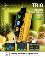 elfbar trio up to 40000 puffs 50mg pineapple passion fruit guava