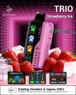 elfbar trio up to 40000 puffs 50mg strawberry ice