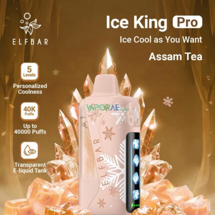 elfbar ice king pro up to 40000 puffs assam tea