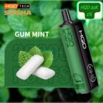 hqd shisha 20000 puffs dtl 2 nicotine gum mint