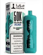 mazaya cloud aura 50000 puffs disposable vape 6mg in the uae blueberry mint