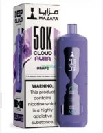 mazaya cloud aura 50000 puffs disposable vape 6mg in the uae grape
