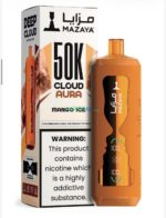 mazaya cloud aura 50000 puffs disposable vape 6mg in the uae mango ice
