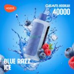 vozol gear hookah 40000 puffs blue razz ice